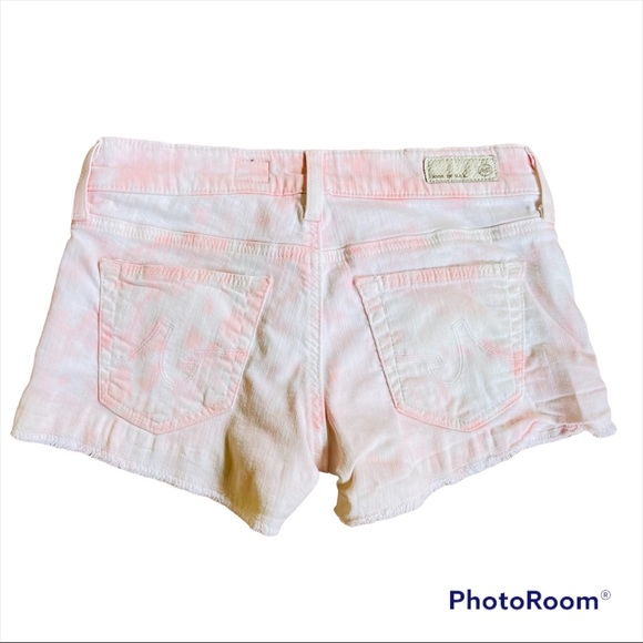 AG Daisy Low Rise Shorts in Pink Tye Dye AG size 25 - Picture 3 of 9